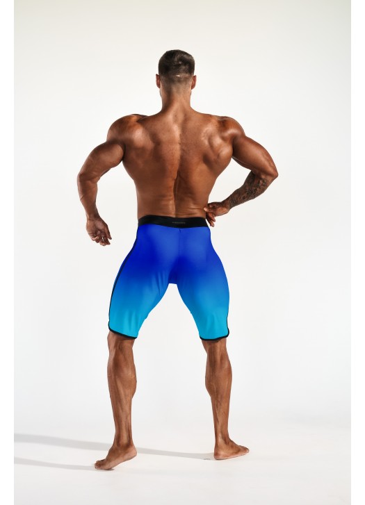 Men's Physique Shorts - Gradient Blue (full borders)